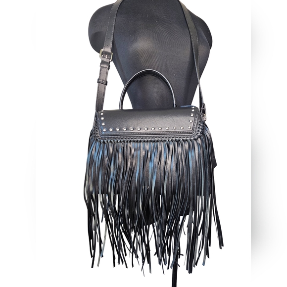 100% Authentic versace Top handle calf leather fringe versace la medusa bag - Picture 6 of 10